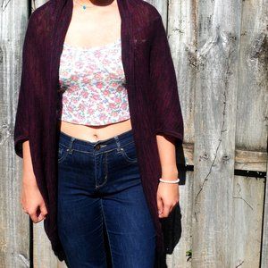 Over-Sized Burgundy Sweater